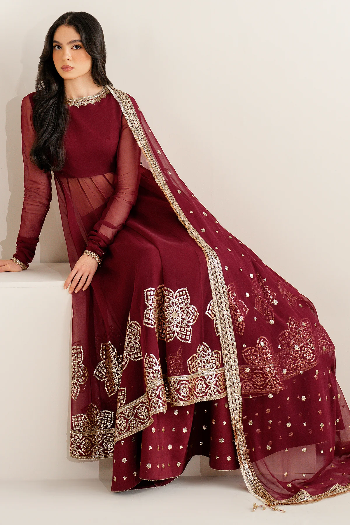 Picture of EMBROIDERED CHIFFON UC-3098